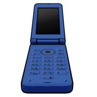Model of the blue cellphone, at white background, clipart