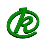 green letter as logo