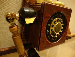 Retro wooden phone