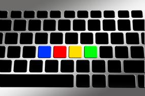 empty colorful keyboard