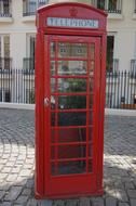 Red Phone Booth on street