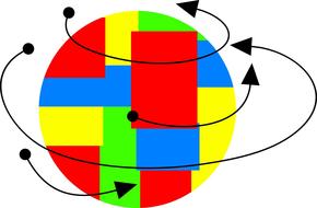 colorful sphere world globe