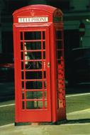 red English Phone Booth