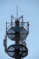 Telecommunication tower, under the blue sky