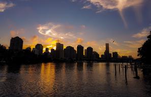 sunset over a city in Australia