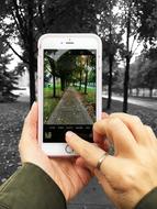 Hand Mobile Phone taking picture