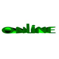 green online symbol on white background