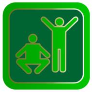 sport on green pictogram