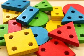 multi-colored wooden designer for the baby