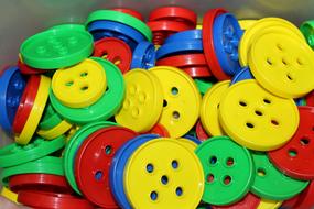 colorful toy buttons