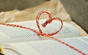 Book Gift Heart orange