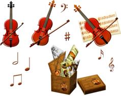 violin music sheets instrument drawing