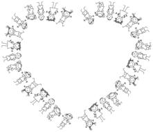 boys girls hearts drawing