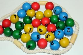 Balls Wooden Education color
