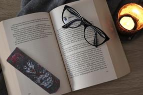 Book and Glasses and Candle