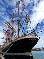 big sailing ship as a naval school in russia
