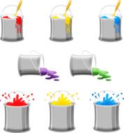 painted paint cans