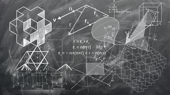 Black and white mathematics on the black board