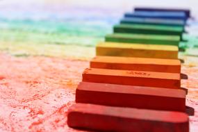 palette of crayons
