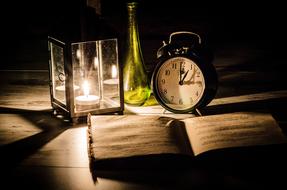 Book and Candle on a Desk