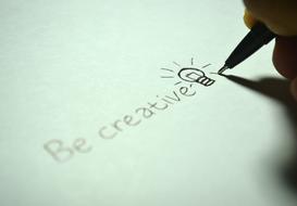 be Creative text