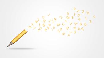 art writing pencil letters