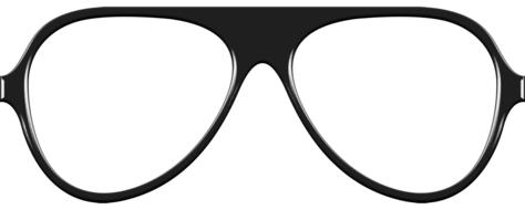 painted black reading glasses