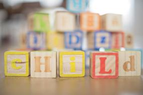 text Child Wooden Blocks