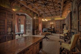 antique library in a scottish house