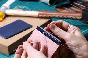 pink Leather Craft Hands