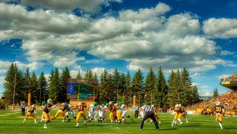 University of Wyoming players on the sports field