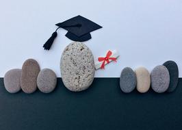 Graduation Diploma Education stones installation