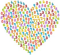 numbers counting as a drawing