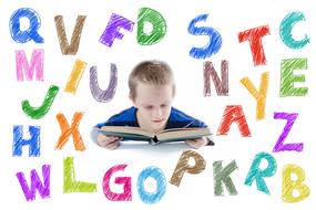 School Learn Letters boy drawing