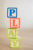 Play, Wooden Blocks in stack