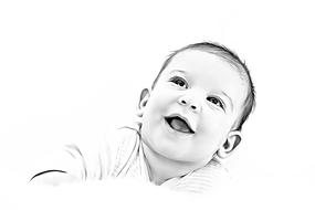 cute child portrait black and white