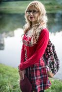Near Lake Blonde girl