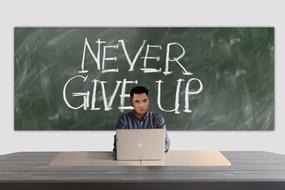 Startup Businessman never give up drawing