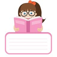 read book girl drawing