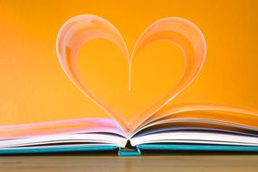 Book Education heart orange