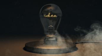 idea lightbulb energy fog
