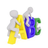 language abc letters 3d