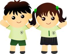 asian cartoon children