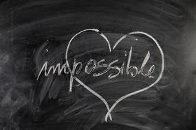 impossible text over heart drawing