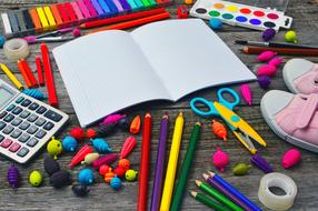 multicolored stationery for school creativity