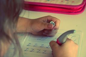 Child Writing letters