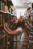 Books Shelf girl