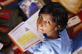 Girl studying india