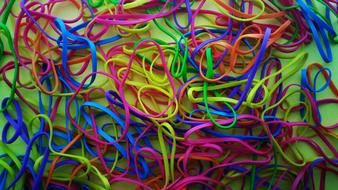 colorful rubberbands