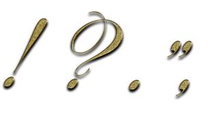 gold punctuation marks